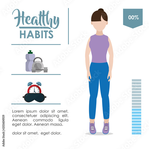 Healthy habits infographic