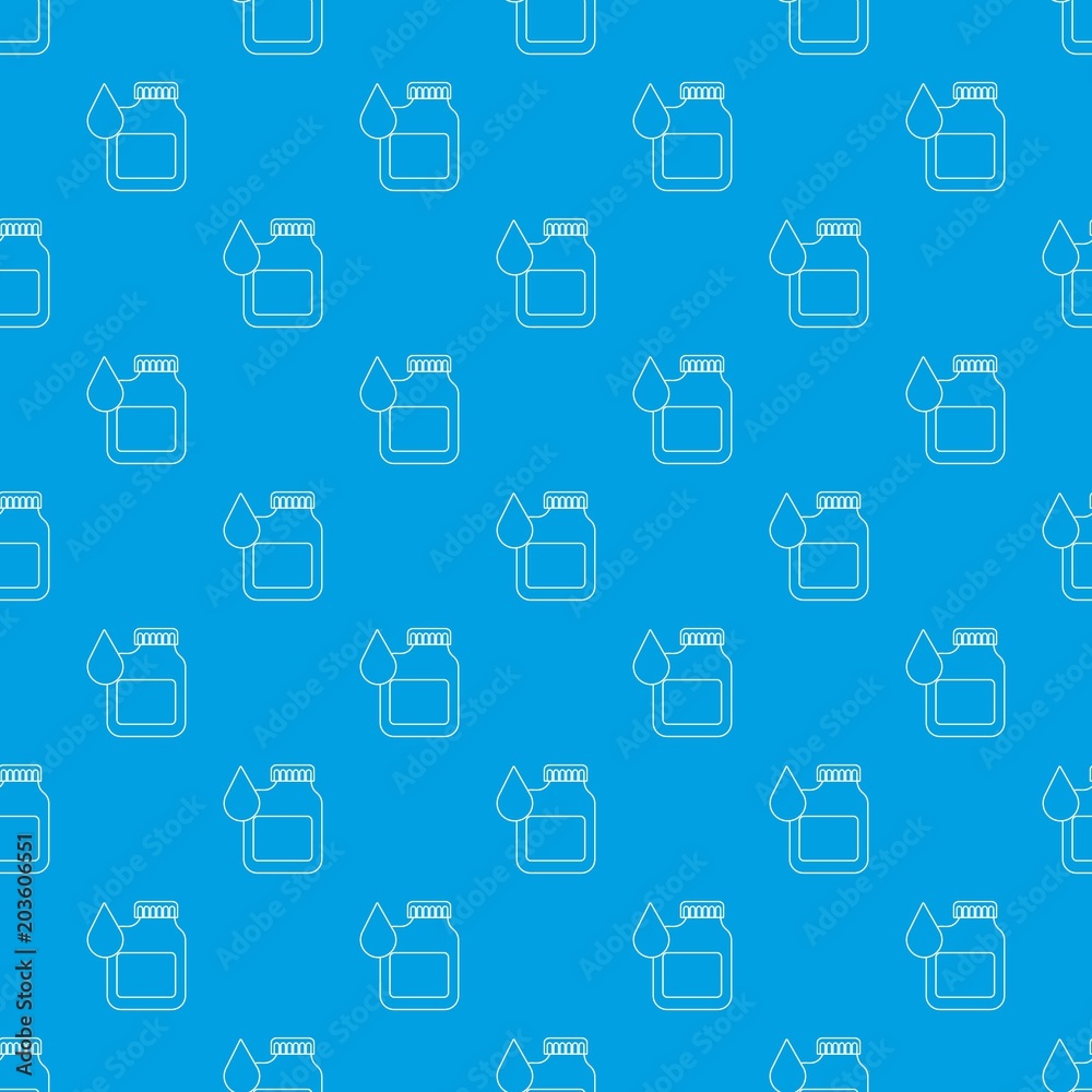 Canister engine oil pattern vector seamless blue repeat for any use