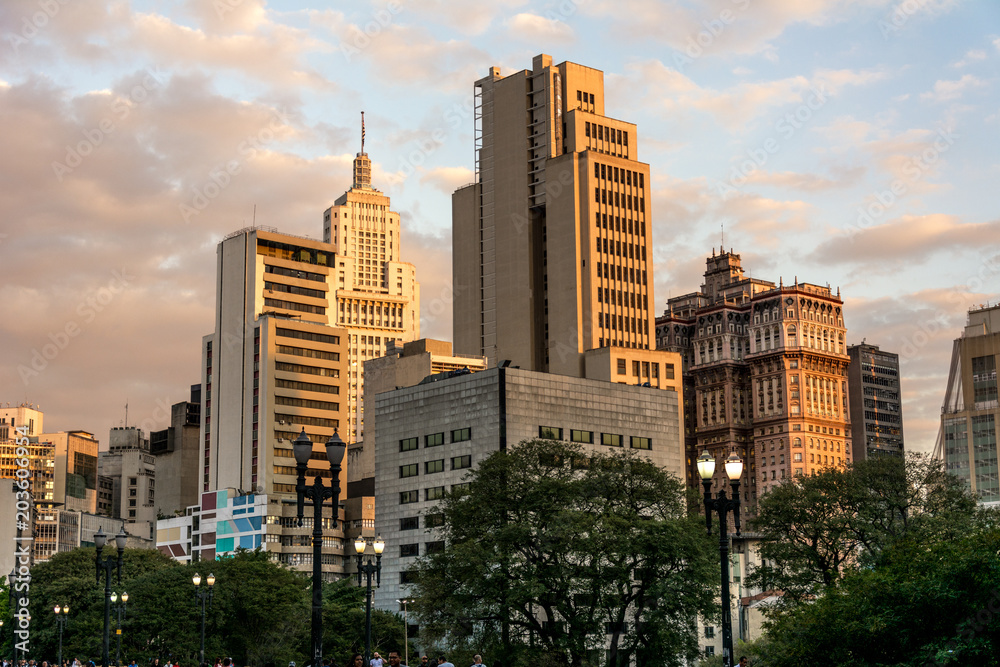 skyline of the center of Sao Paulo