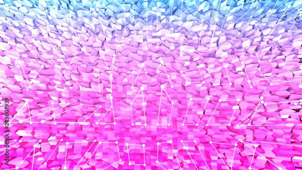 4k low poly background animation in loop. Seamless 3d animation in ...