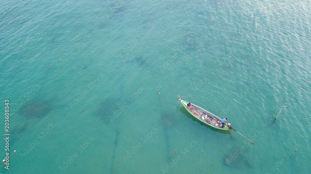 Naklejka premium aerial view landscape of water Sea