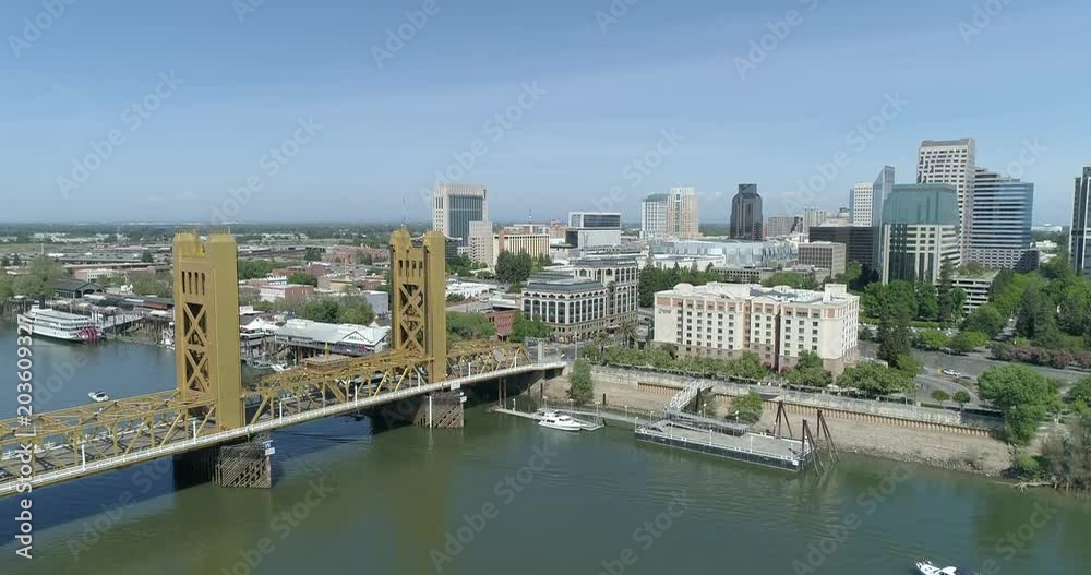 ascending in height above tower bridge in sacramento california ascending in height above tower bridge in sacramento california