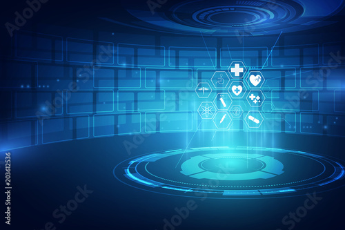 health care icon pattern medical innovation concept background design