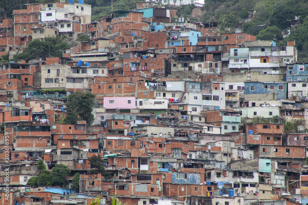 A view shows the slum of El Valle, Venezuela