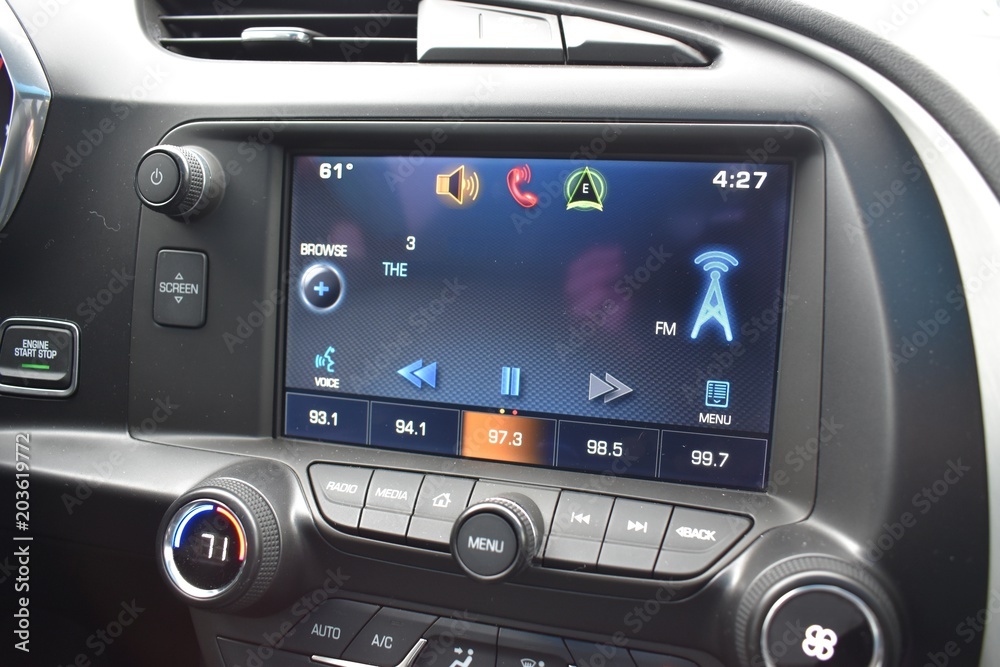 New Sportscar interior display screen New Sportscar interior display screen