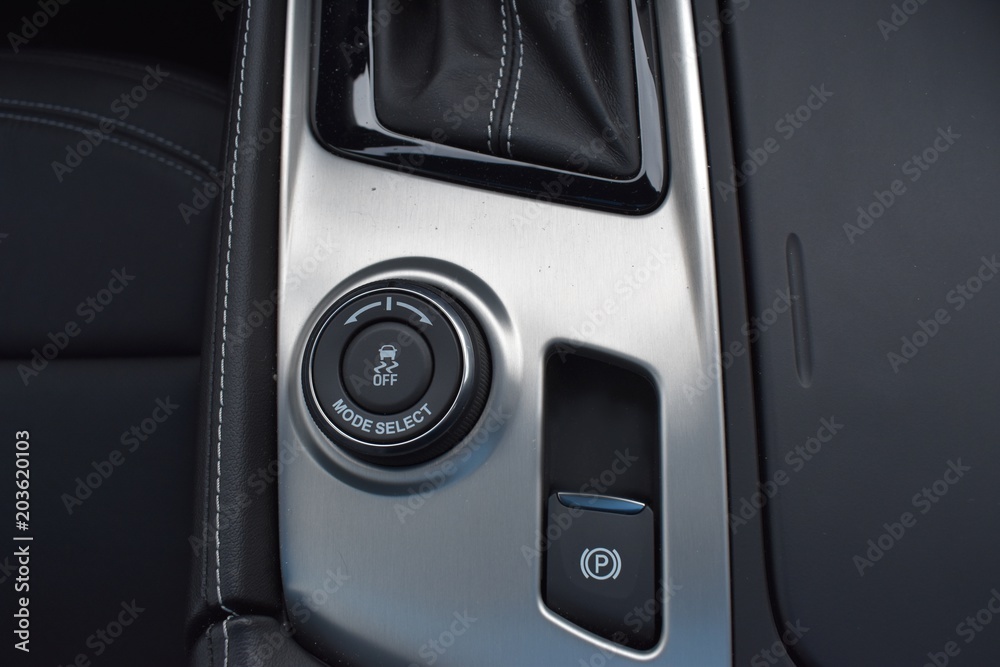 interior sportscar buttons and knobs
