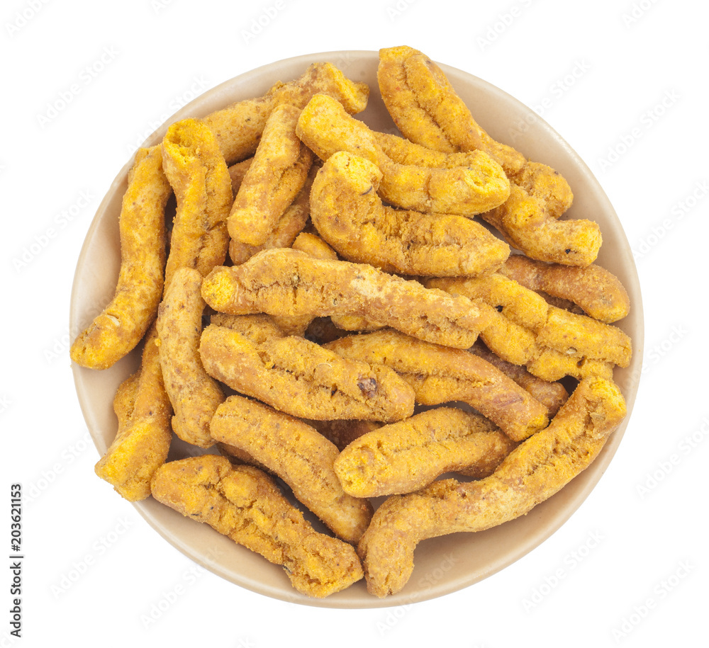 Ganthiya Also know as Gathiya, Ghatiya are deep fried Indian snacks made from chickpea flour. They are a popular teatime snack in Gujarat. They are soft and not crunchy like most other Indian snacks Ganthiya Also know as Gathiya, Ghatiya are deep fried Indian snacks made from chickpea flour. They are a popular teatime snack in Gujarat. They are soft and not crunchy like most other Indian snacks