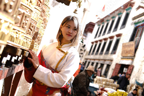 Asian minority woman in Xizang