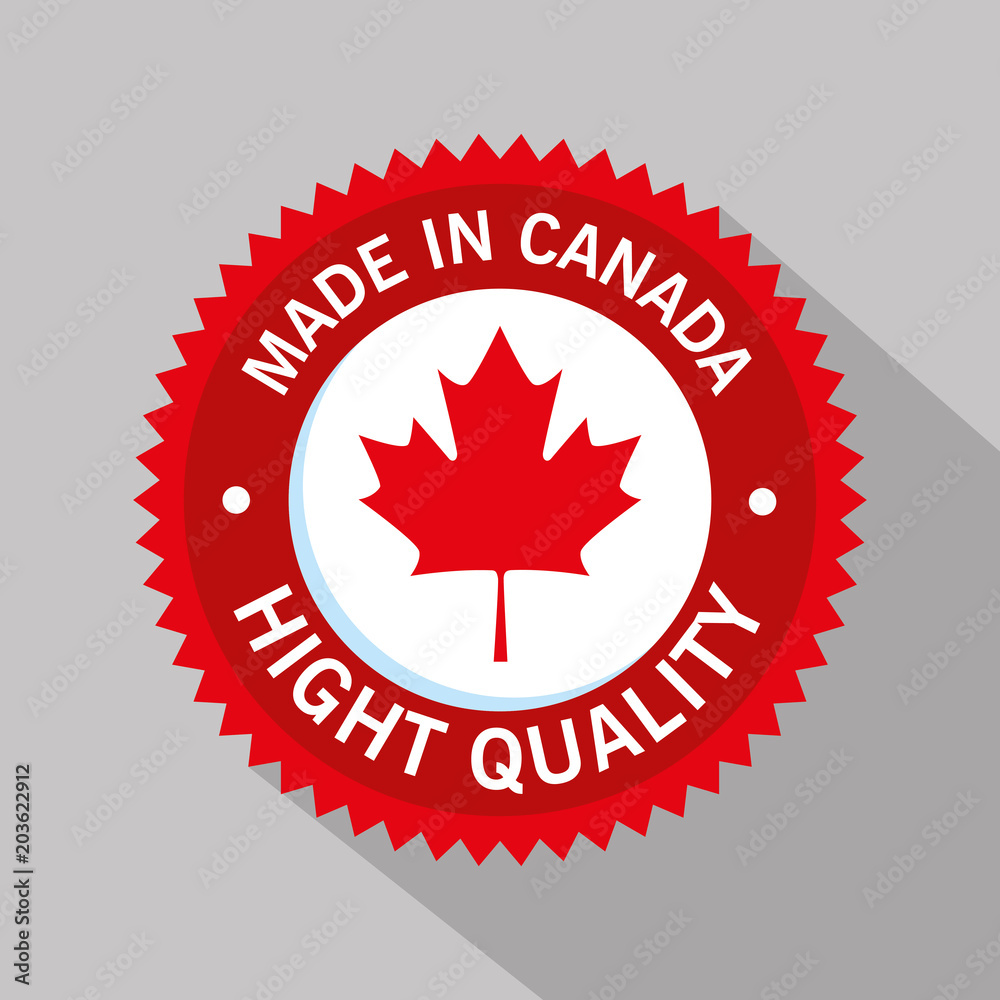 canada quality seal icon vector illustration design canada quality seal icon vector illustration design