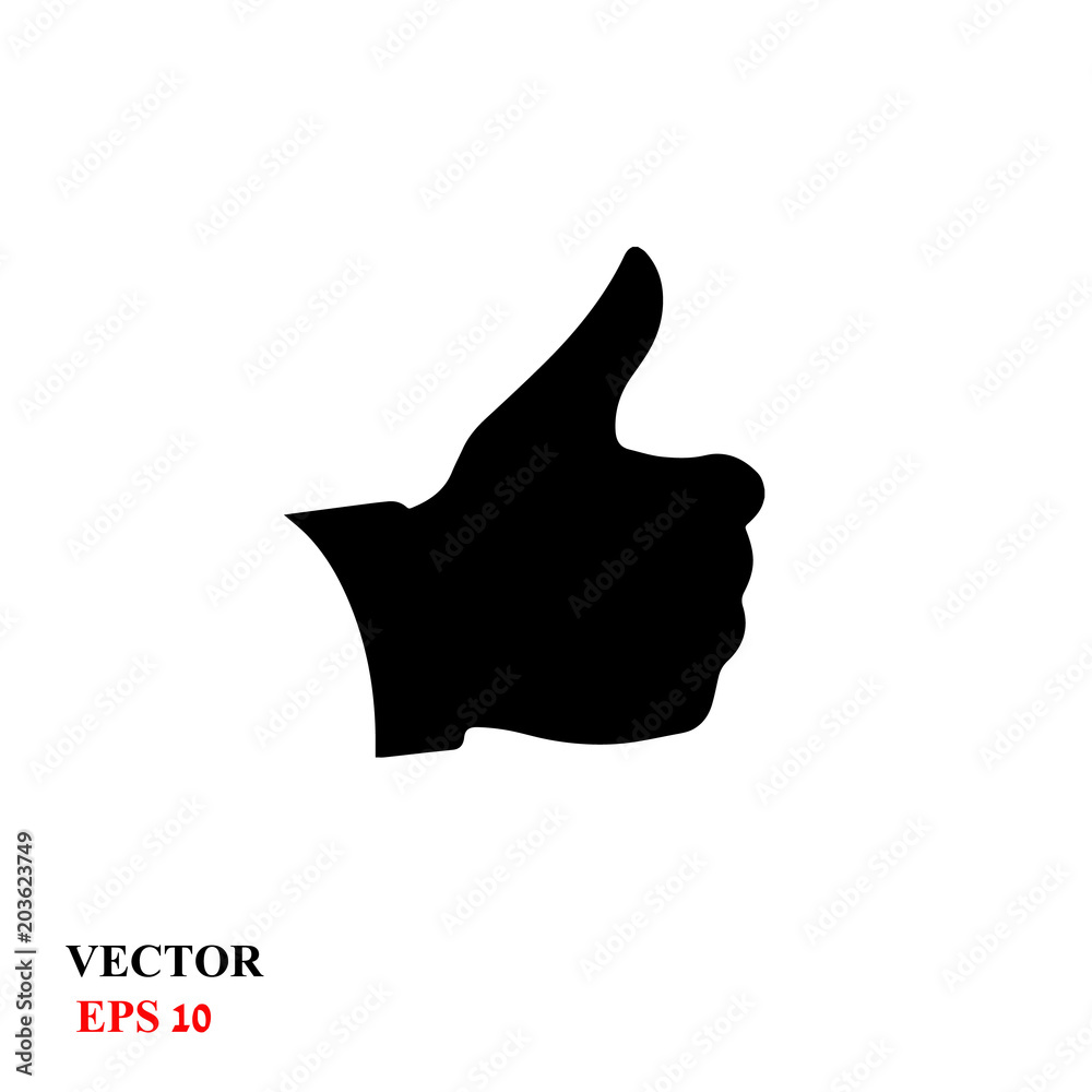 finger up icon. vector illustration finger up icon. vector illustration
