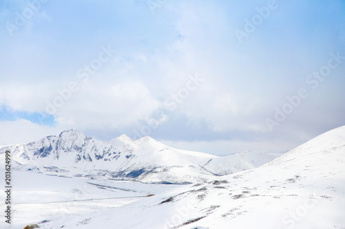 Snow mountain and scenery in Tibet