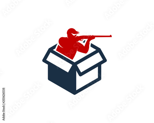 Hunting Box Logo Icon Design Element