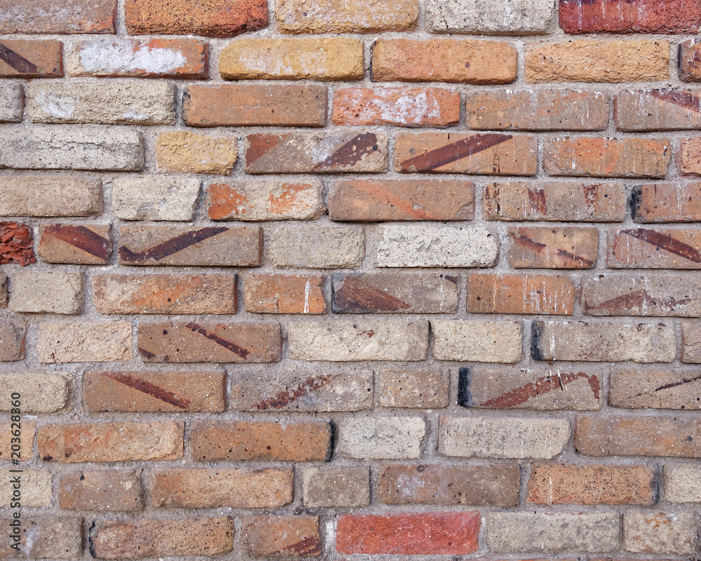 Fototapeta premium colorful brick wall detail