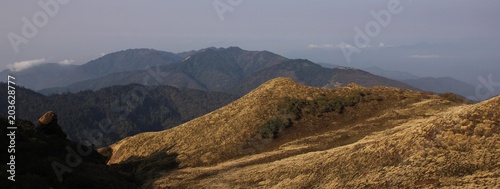 Mohare Danda and Poon Hill seen from Muldai viewpoint, Nepal.