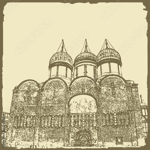 Graphic illustration with decorative architecture 24