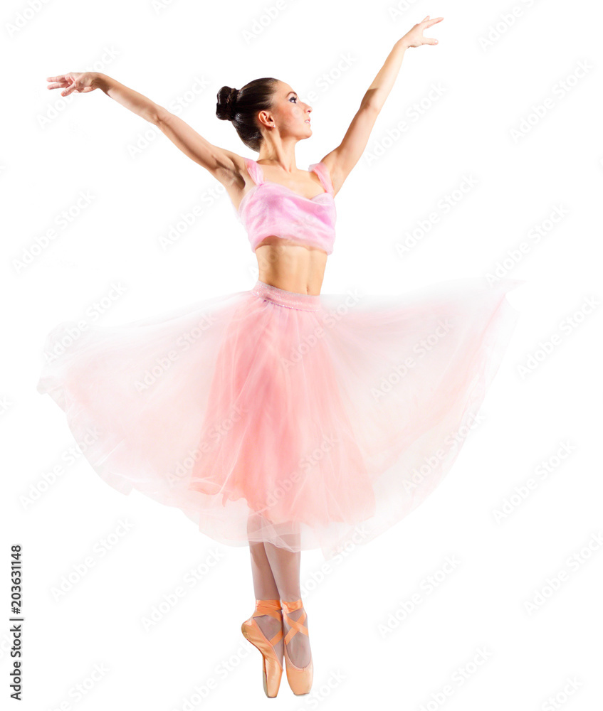 Naklejka premium Ballerina (isolated on white version)
