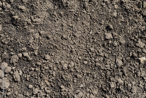 texture of fertile moist soil. View from above