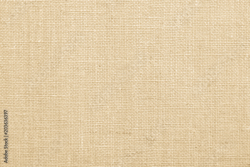 Jute fabric sackcloth burlap texture background beige cream brown color