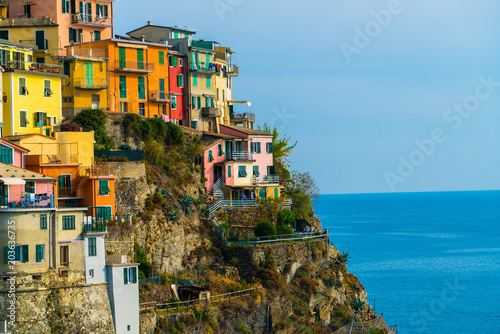 Colorful houses in Manarola, Cinque Terre - Italy photo