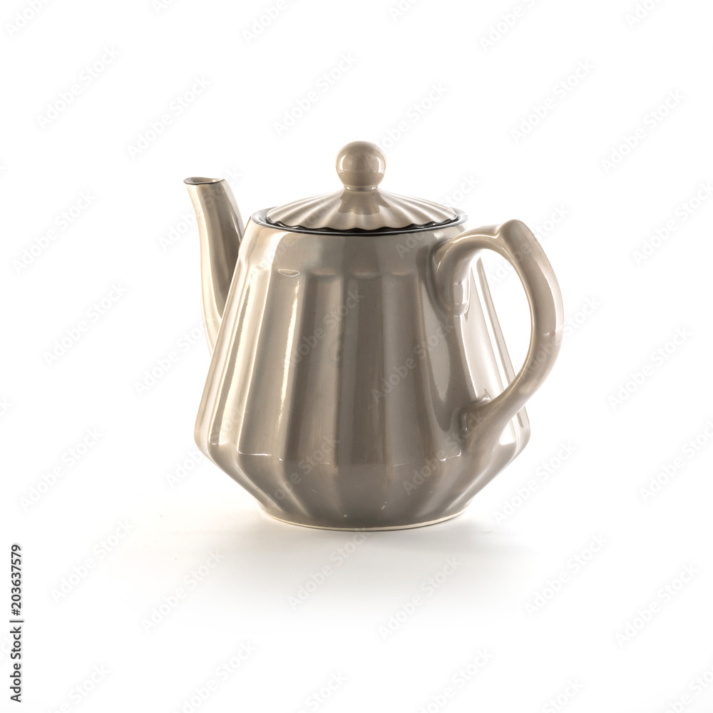 Fototapeta premium ceramic teapot on white background