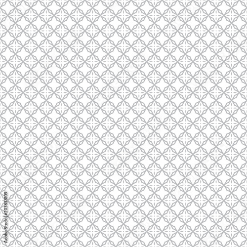 Seamless abstract floral pattern white and light gray color