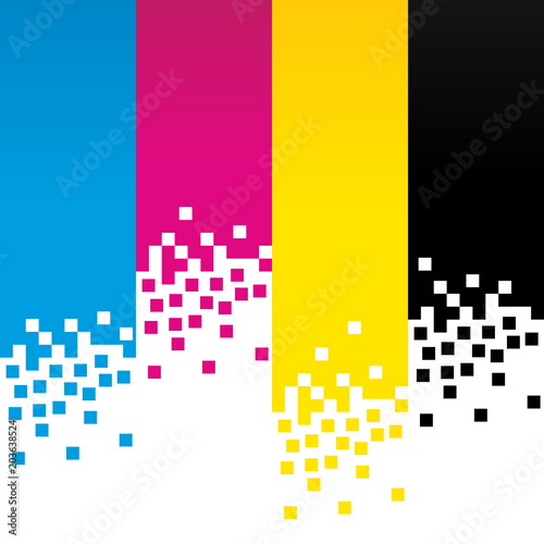 CMYK Digital Colour Lines Background Design