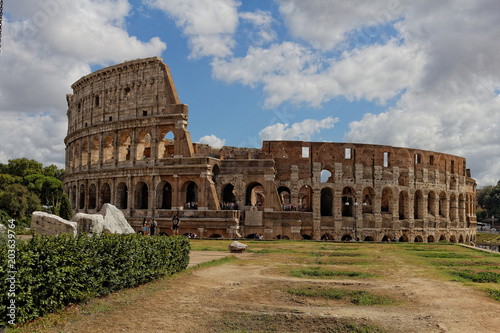 Colosseum in Rome, Italy at sunny day