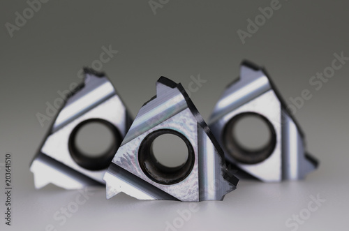 Carbide inserts, detail closeup