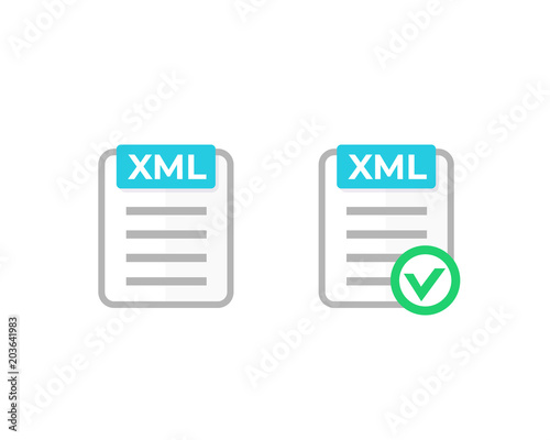 XML document with check mark icon © nexusby