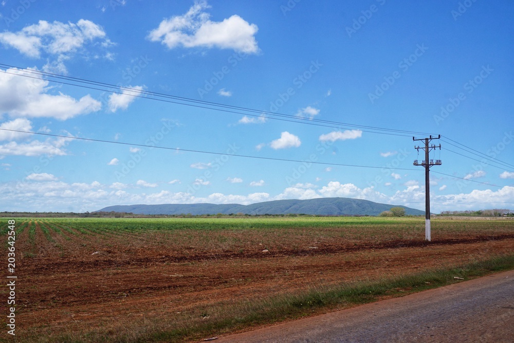 Landschaft uns Landwirtschaft auf Kuba, Karibik