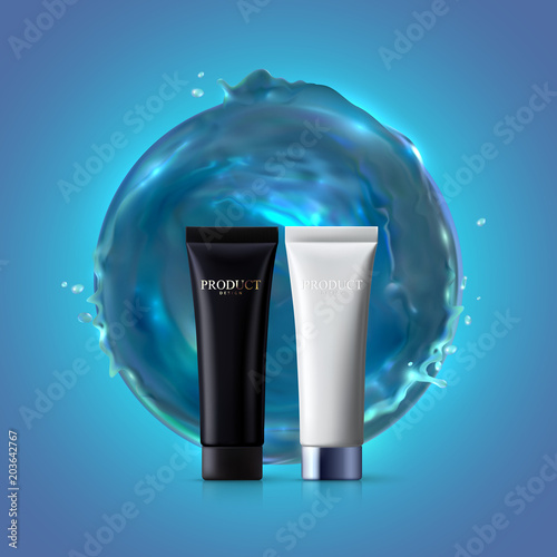 Cosmetic product advertising poster.