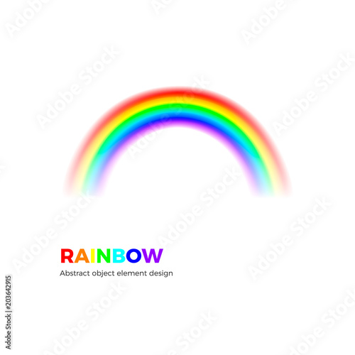 Rainbow icon isolated on white background. Sun light colorful spectrum. Vector illustration