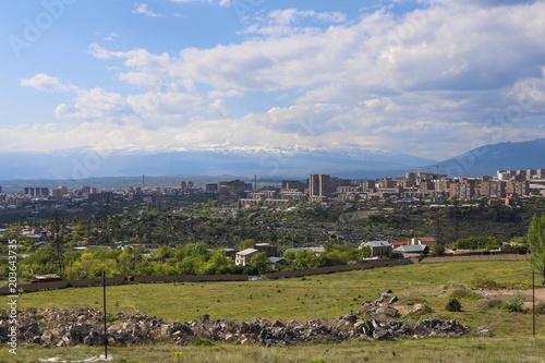 Mountain scenery, hills in Armenia near the temple of Garni