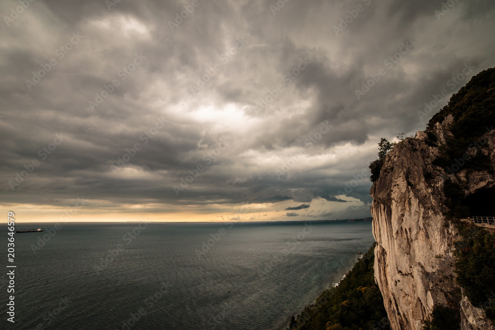 Storm is coming in the gulf of Trieste Storm is coming in the gulf of Trieste
