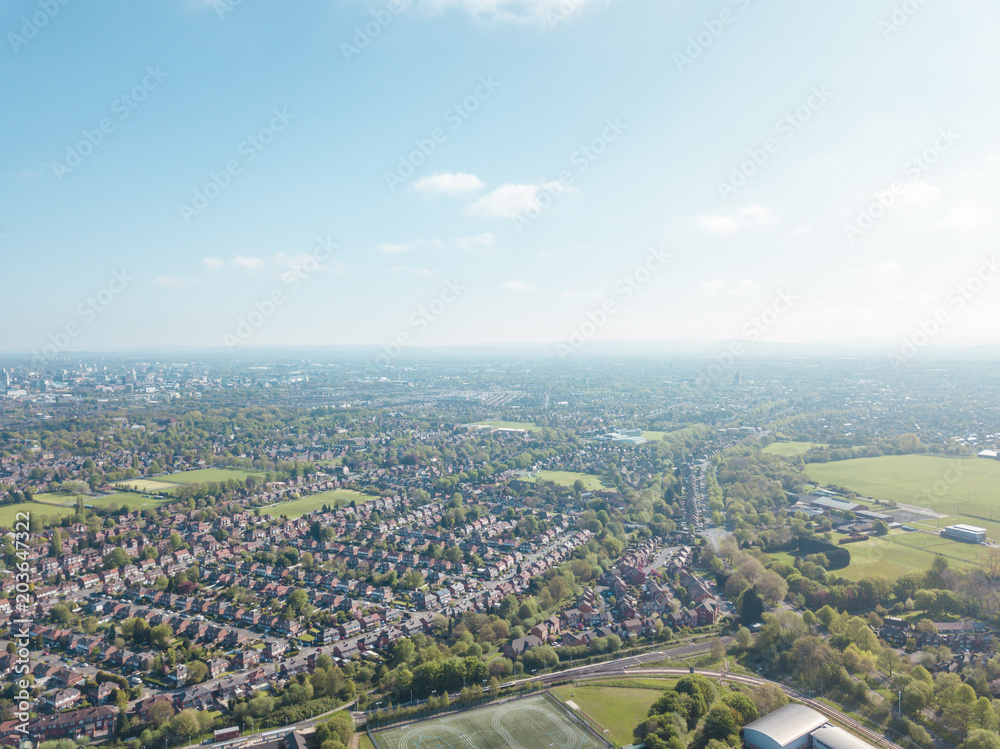 custom made wallpaper toronto digitalAriel drone view houses in Manchester England Residential