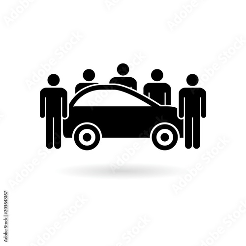 Car Sharing icon, Car sharing Symbol