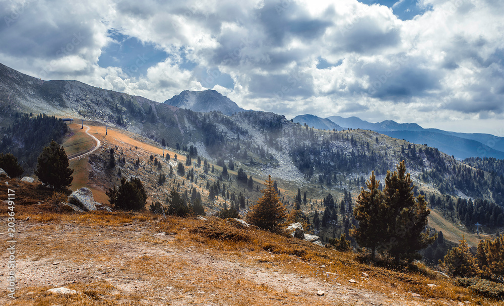 Beautiful landscape shot on the italian alps