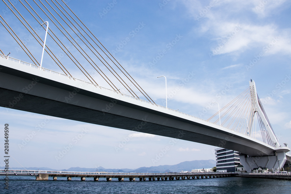 Fototapeta premium (青森県ｰ港の風景)青森ベイブリッジ