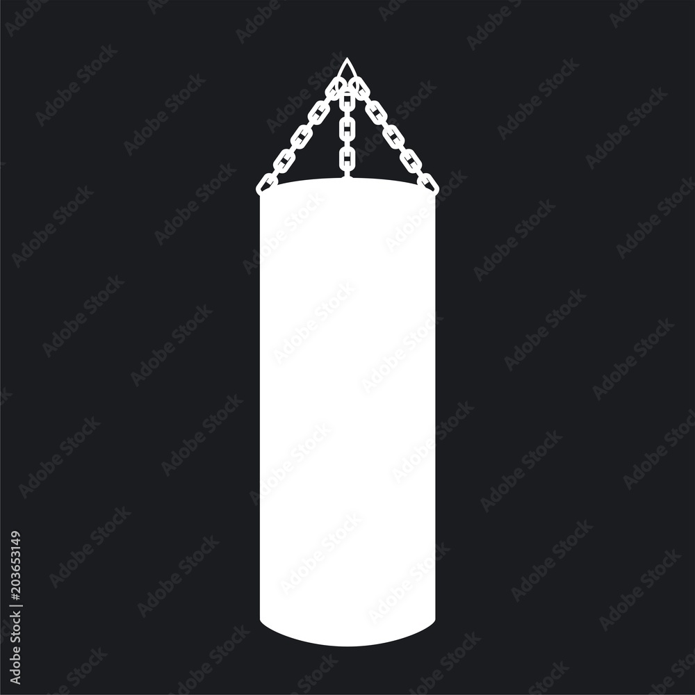 Vector illustration punching bag icon