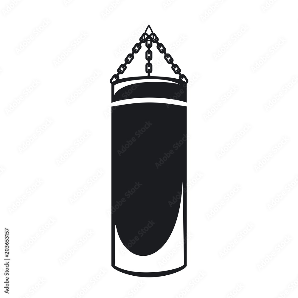 Vector illustration punching bag icon Vector illustration punching bag icon