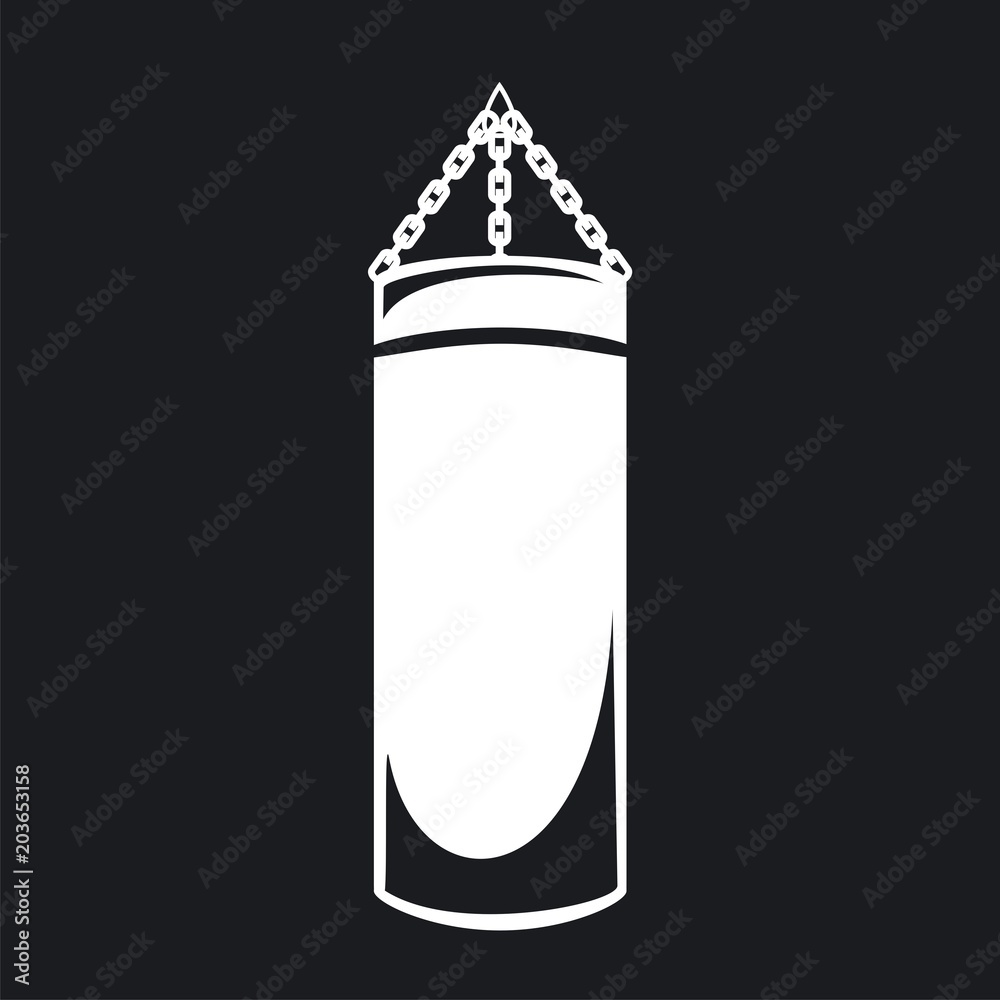Vector illustration punching bag icon Vector illustration punching bag icon