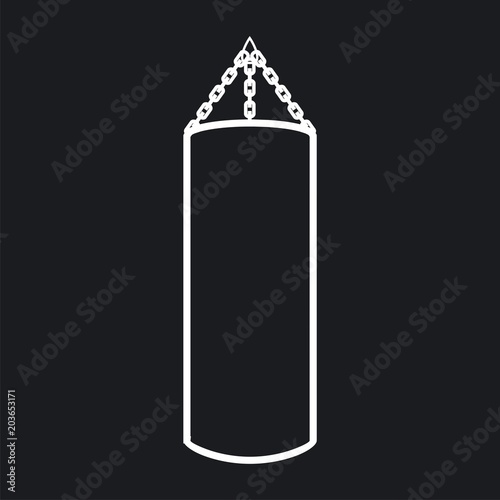 Vector illustration punching bag icon