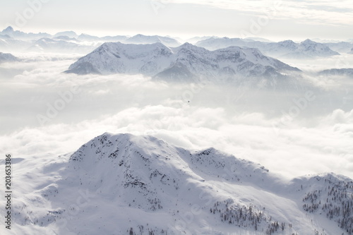 Ballonfahrt in den Alpen 