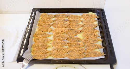 Alici impanate al forno photo