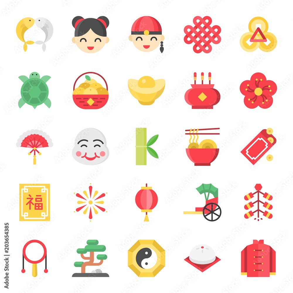 Chinese new year flat icon set 2/2 Chinese new year flat icon set 2/2