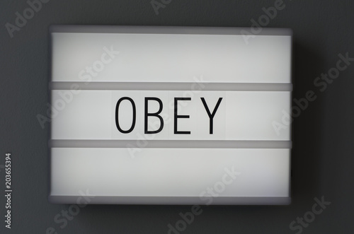 Obey text on Billboard