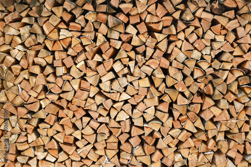 Woodpile, logger, firewood, sawn trees, background, texture wood