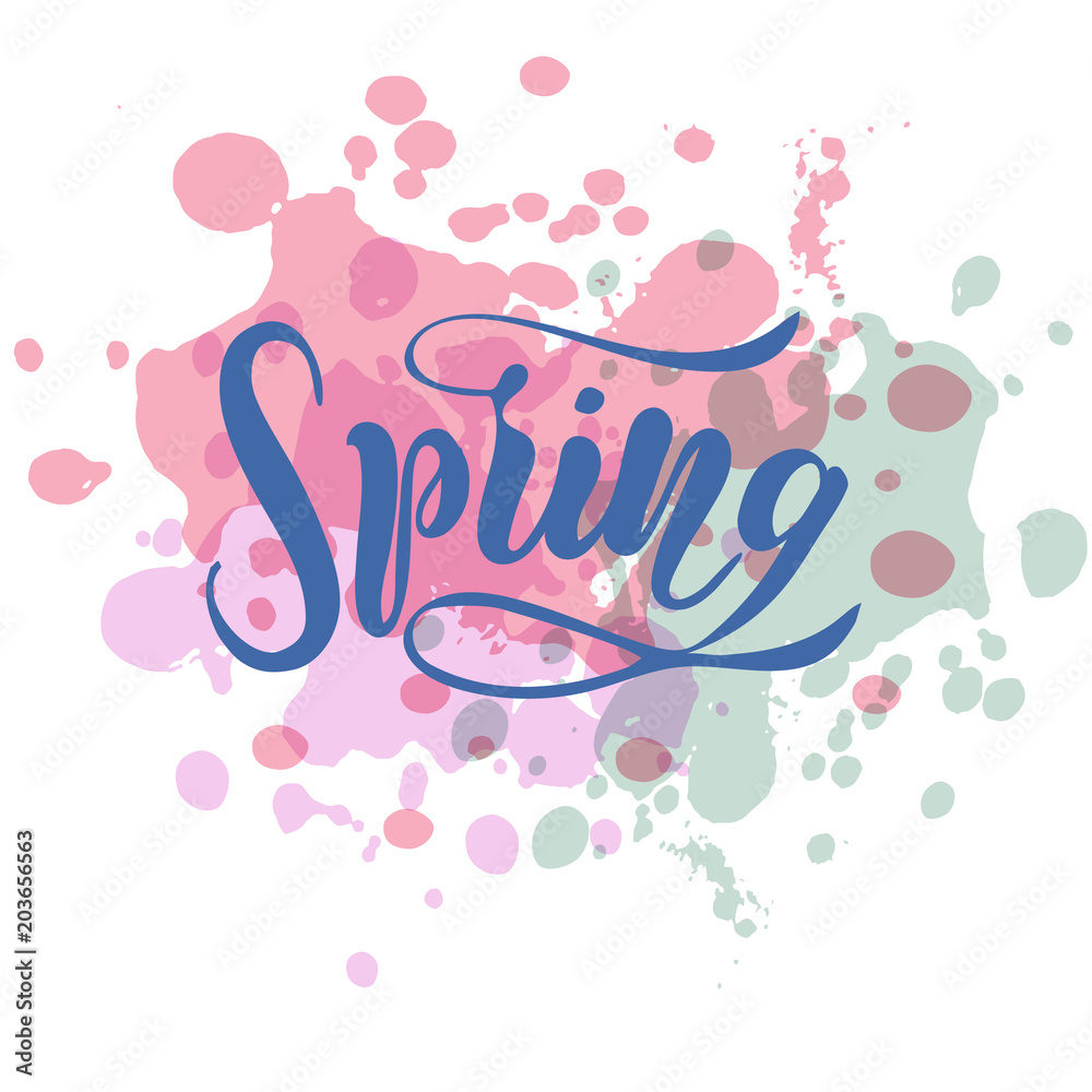 Vector illustration of Spring with the inscription for packing