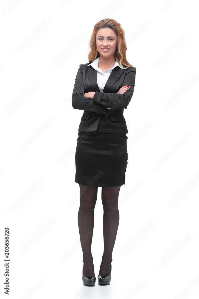 in full growth.modern young business woman in full growth.modern young business woman