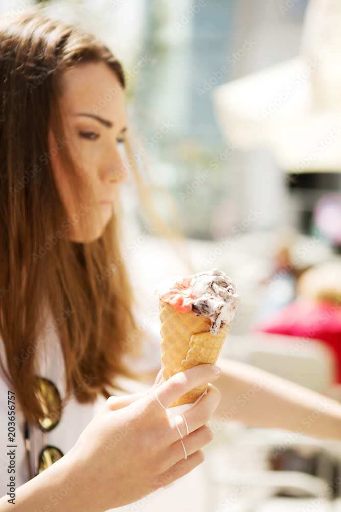Ice cream in hot summer Ice cream in hot summer